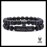 Bracelet Noir (Perles) - Crâne Passion