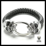 Bracelet Rock (Cuir) - Crâne Passion