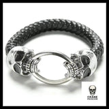 Bracelet Rock (Cuir) - Crâne Passion