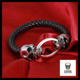 Bracelet Rock (Cuir) - Crâne Passion