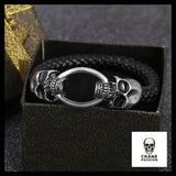 Bracelet Rock (Cuir) - Crâne Passion
