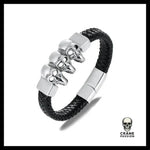 Bracelet Tête de Mort 3 Crânes - Crâne Passion