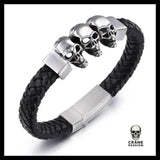 Bracelet Tête de Mort 3 Crânes - Crâne Passion