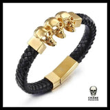 Bracelet Tête de Mort 3 Singes - Crâne Passion