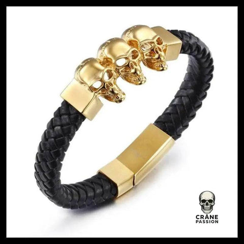 Bracelet Tête de Mort 3 Singes - Crâne Passion