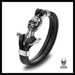 Bracelet Tête de Mort Ancre Marine - Crâne Passion