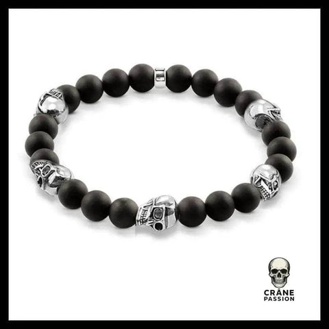 Bracelet Tête de Mort en Argent - Crâne Passion