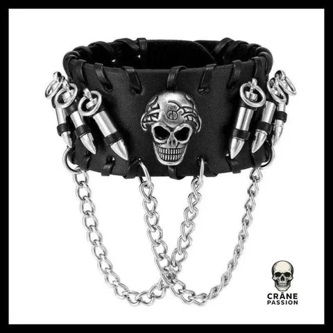 Bracelet Tête de Mort Biker - Crâne Passion