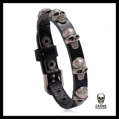 Bracelet Tête de Mort Black Skull - Crâne Passion