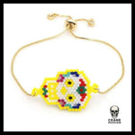 Bracelet Tête de Mort Colorée - Crâne Passion