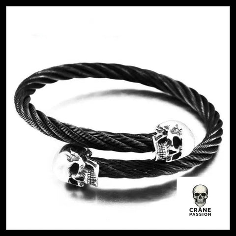 Bracelet Tête de Mort Crâne Double - Crâne Passion