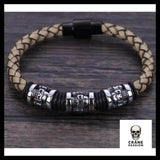 Bracelet Tête de Mort Crâne Tressé - Crâne Passion