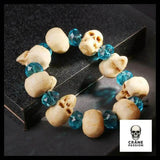 Bracelet Tête de Mort Cristal - Crâne Passion