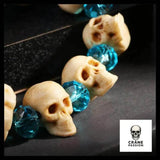 Bracelet Tête de Mort Cristal - Crâne Passion