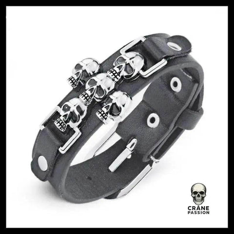 Bracelet Tête de Mort Croix - Crâne Passion