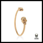 Bracelet Tête de Mort Dorée - Crâne Passion