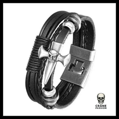 Bracelet Tête de Mort épée - Crâne Passion