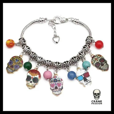 Bracelet Tête de Mort Féminine - Crâne Passion