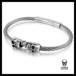 Bracelet Tête de Mort Femme (Acier) - Crâne Passion