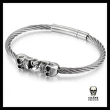 Bracelet Tête de Mort Femme (Acier) - Crâne Passion