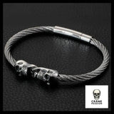 Bracelet Tête de Mort Femme (Acier) - Crâne Passion