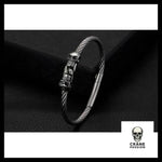 Bracelet Tête de Mort Femme (Acier) - Crâne Passion