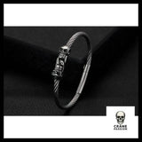 Bracelet Tête de Mort Femme (Acier) - Crâne Passion