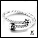 Bracelet Tête de Mort Jumeaux Maléfiques - Crâne Passion