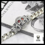 Bracelet Tête de Mort Mexicaine (Argent) - Crâne Passion