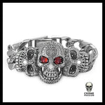 Bracelet Tête de Mort Mexicaine (Argent) - Crâne Passion