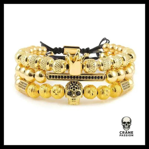 Bracelet Tête de Mort Monarque - Crâne Passion