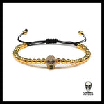 Bracelet Tête de Mort Or - Crâne Passion