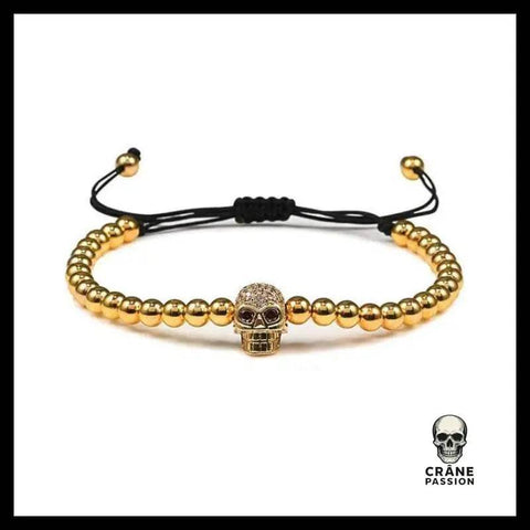 Bracelet Tête de Mort Or - Crâne Passion