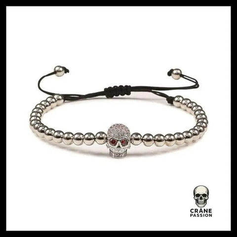 Bracelet Tête de Mort Perle - Crâne Passion