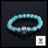 Bracelet Tête de Mort Perles Pierre Naturelle - Crâne Passion