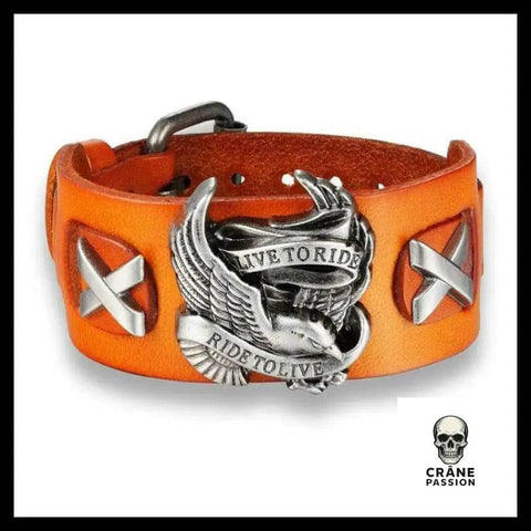 Bracelet Tête de Mort Ride To Live - Crâne Passion
