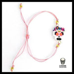 Bracelet Tête de Mort Rose Bonbon - Crâne Passion