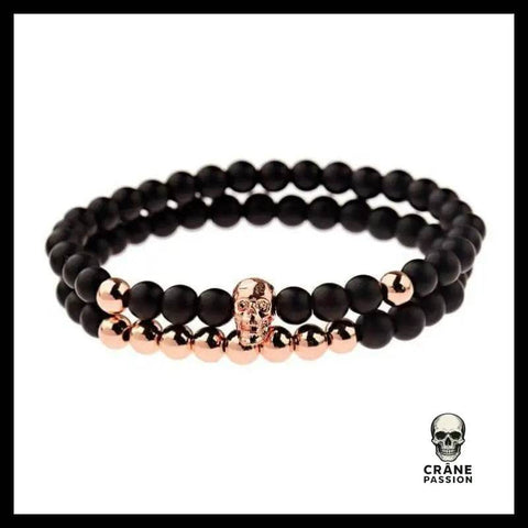 Bracelet Tête de Mort Rose Gold - Crâne Passion
