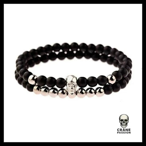 Bracelet Tête de Mort Scintillante - Crâne Passion