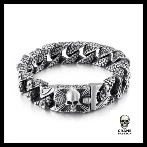Bracelet Tête de Mort Serpent - Crâne Passion