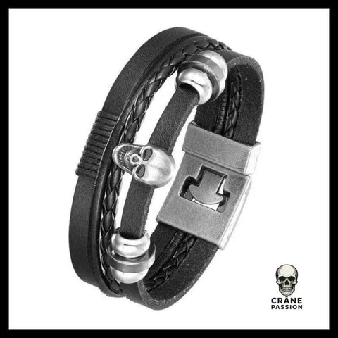 Bracelet Tête de Mort Solitaire - Crâne Passion