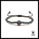 Bracelet Tête de Mort Strass - Crâne Passion