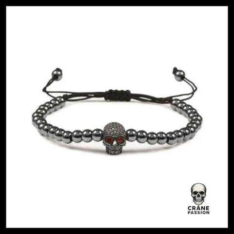 Bracelet Tête de Mort Strass - Crâne Passion