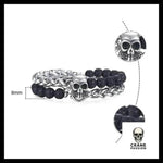 Bracelet Tête de Mort Ténèbres - Crâne Passion