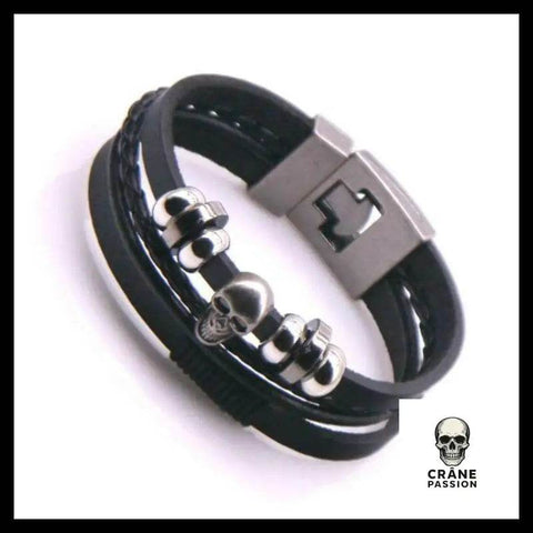 Bracelet Tête de Mort Tresse Crâne - Crâne Passion