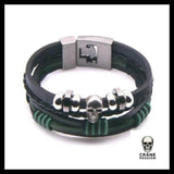 Bracelet Tête de Mort Tresse Funéraire - Crâne Passion