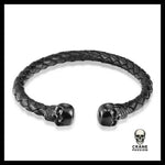 Bracelet Tête de Mort Tresse Unique - Crâne Passion
