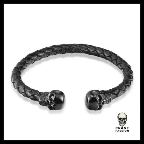Bracelet Tête de Mort Tresse Unique - Crâne Passion
