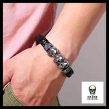 Bracelet Tête de Mort Triple Crâne - Crâne Passion