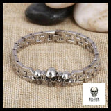 Bracelet Tête de Mort Triple Crâne - Crâne Passion